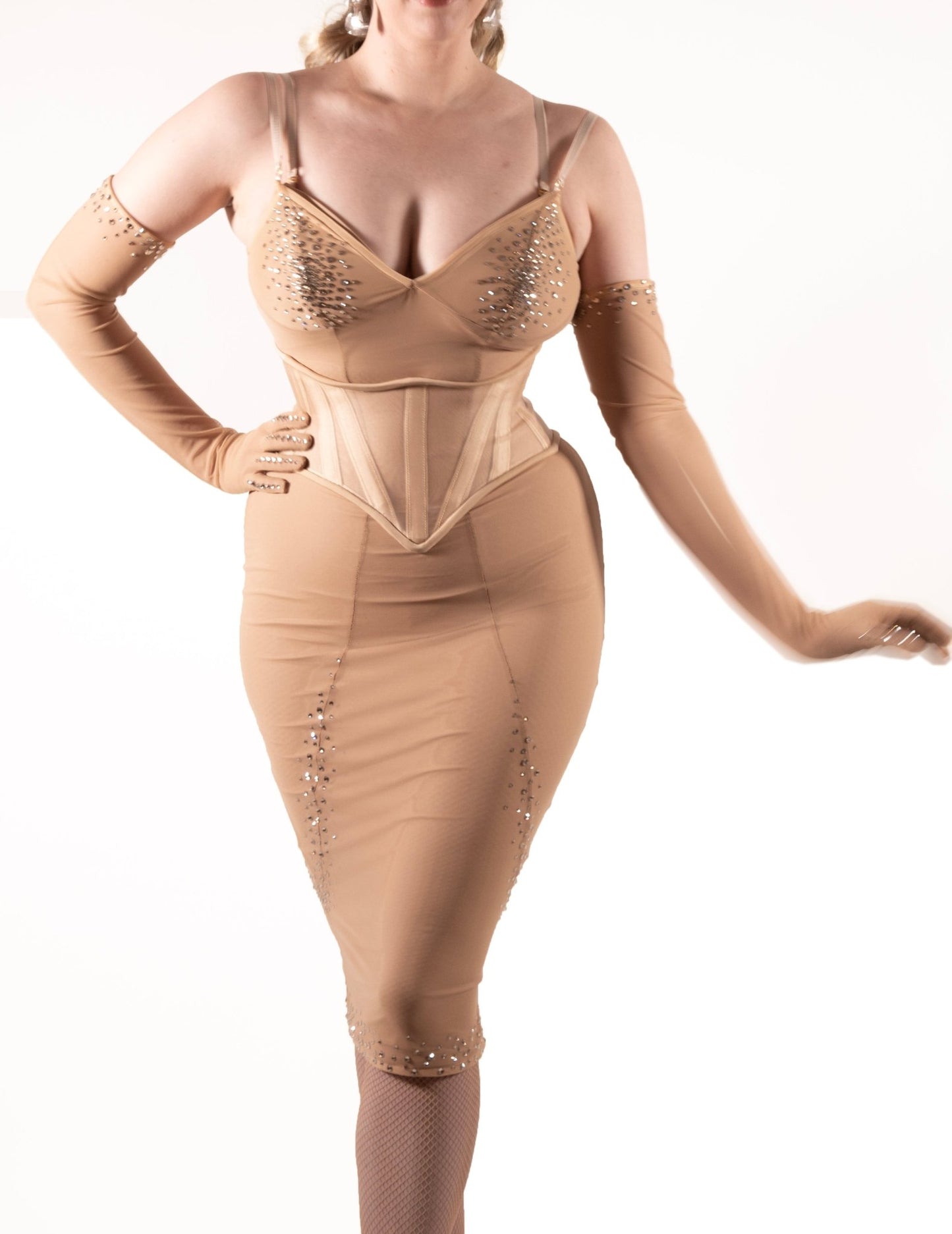 Low Slung Mesh Cincher Corset - Garo Sparo