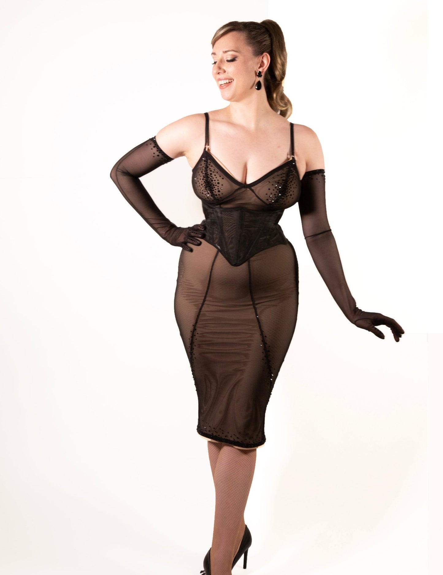 Low Slung Mesh Cincher Corset - Garo Sparo