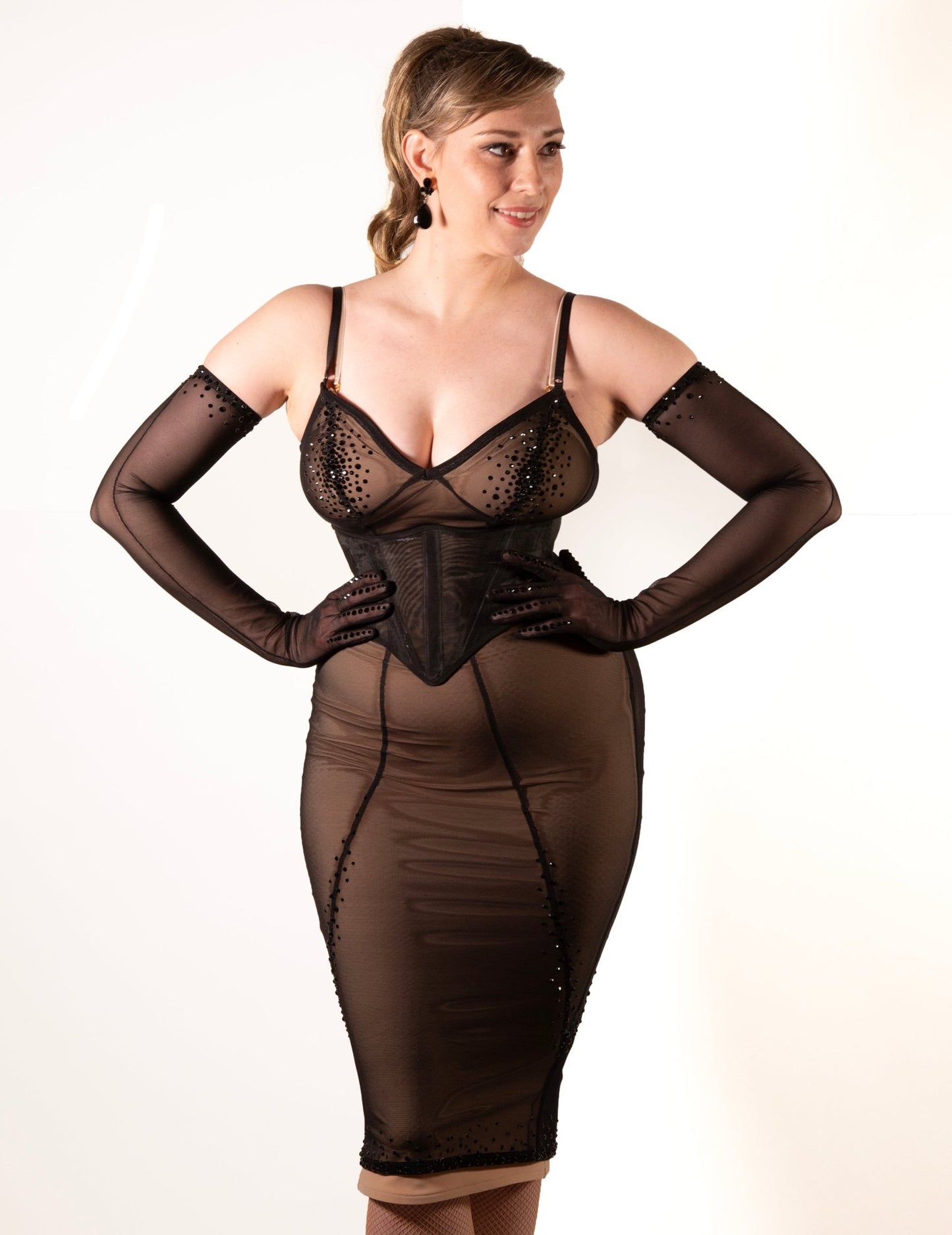 Low Slung Mesh Cincher Corset - Garo Sparo
