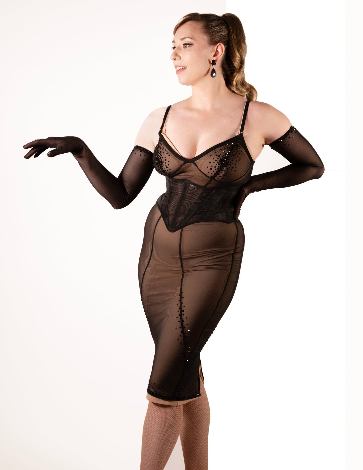 Low Slung Mesh Cincher Corset - Garo Sparo