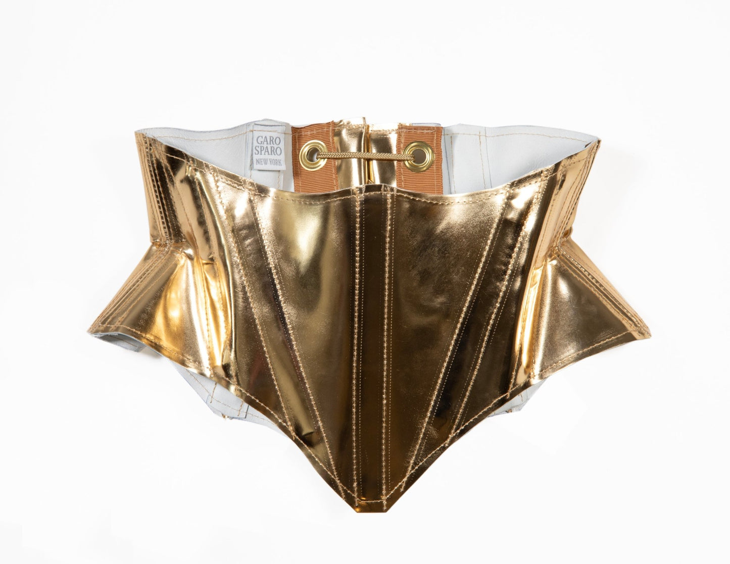 Raw Leather Low Slung Cincher Corset Belt - Garo Sparo