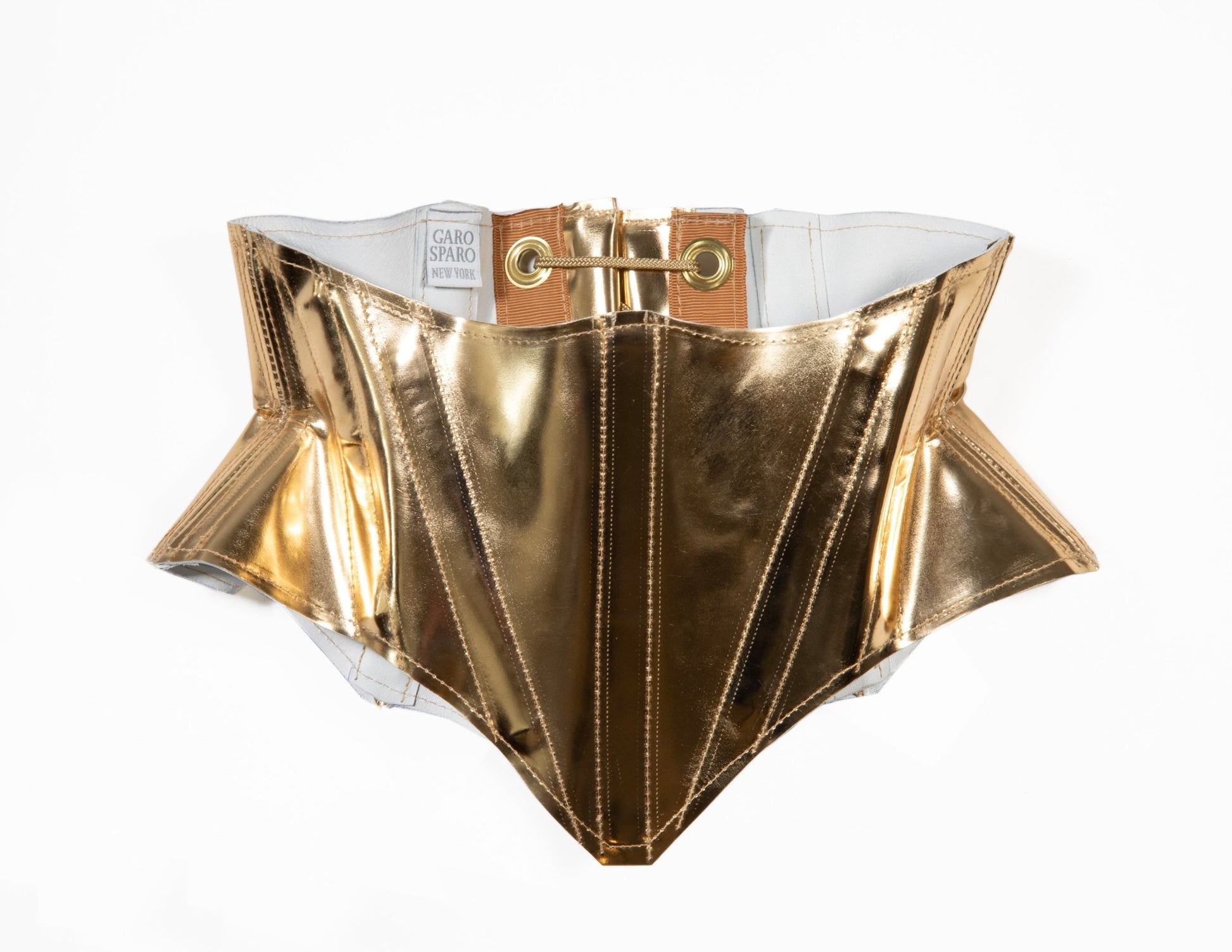 Raw Leather Low Slung Cincher Corset Belt - Garo Sparo