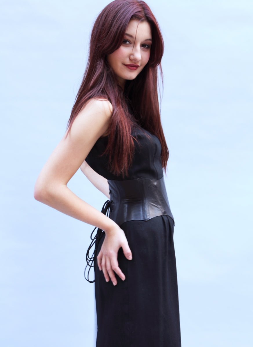 Raw Leather Low Slung Cincher Belt - Garo Sparo