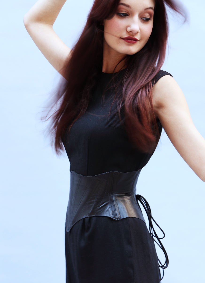 Raw Leather Low Slung Cincher Belt - Garo Sparo