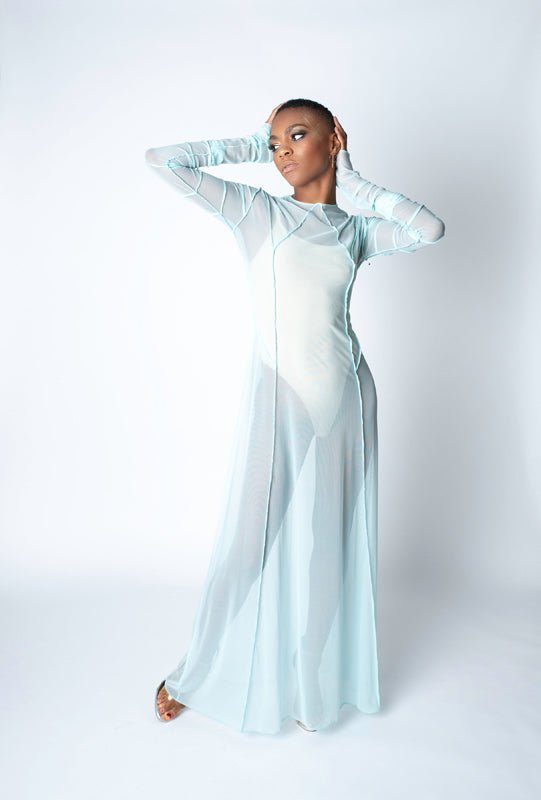 Seamed Mesh Dress S Seamed Mesh Dress S